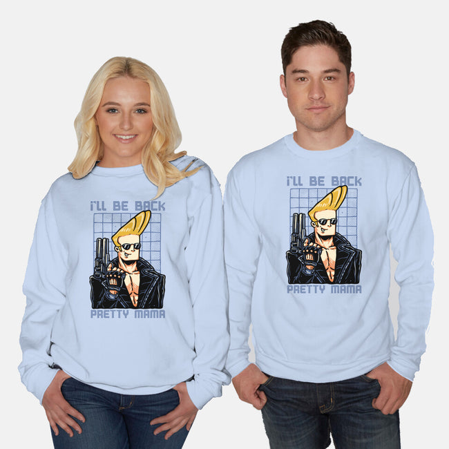 I’ll Be Back Pretty Mama-Unisex-Crew Neck-Sweatshirt-glitchygorilla