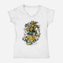 Two Rangers One Person-Womens-V-Neck-Tee-nickzzarto