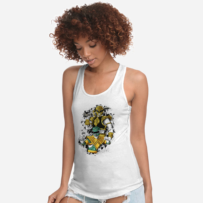 Two Rangers One Person-Womens-Racerback-Tank-nickzzarto