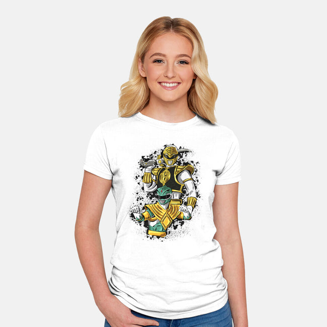Two Rangers One Person-Womens-Fitted-Tee-nickzzarto