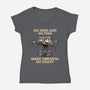 No Ring And No Fish-Womens-V-Neck-Tee-zascanauta