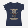 No Ring And No Fish-Womens-V-Neck-Tee-zascanauta