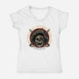 Treasure Hunting Crew-Womens-V-Neck-Tee-glitchygorilla