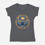Fortress Of Power-Womens-V-Neck-Tee-glitchygorilla