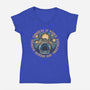 Fortress Of Power-Womens-V-Neck-Tee-glitchygorilla