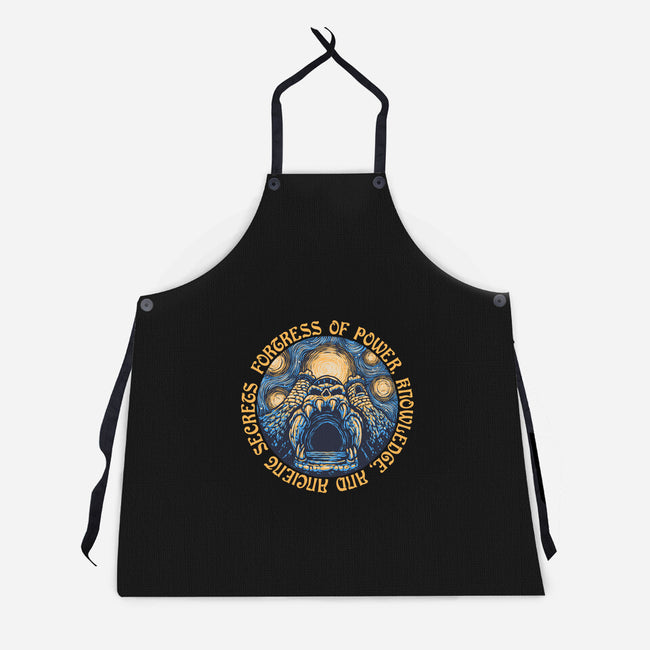 Fortress Of Power-Unisex-Kitchen-Apron-glitchygorilla