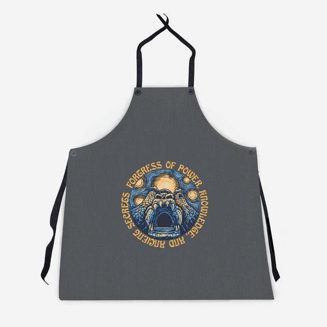 Fortress Of Power-Unisex-Kitchen-Apron-glitchygorilla