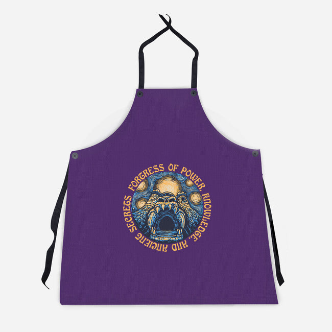 Fortress Of Power-Unisex-Kitchen-Apron-glitchygorilla