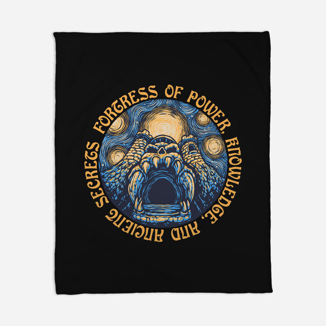 Fortress Of Power-None-Fleece-Blanket-glitchygorilla