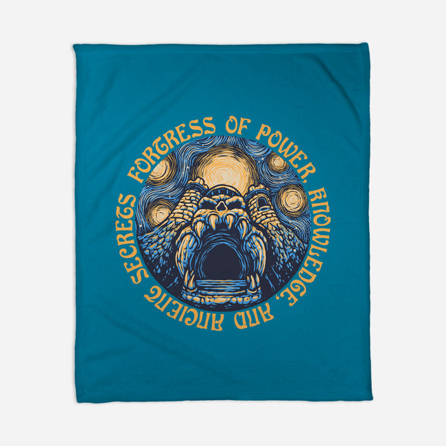 Fortress Of Power-None-Fleece-Blanket-glitchygorilla