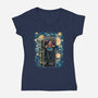 Starry Clark-Womens-V-Neck-Tee-zascanauta