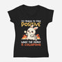 Trying To Stay Positive-Womens-V-Neck-Tee-NemiMakeit