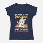 Trying To Stay Positive-Womens-V-Neck-Tee-NemiMakeit