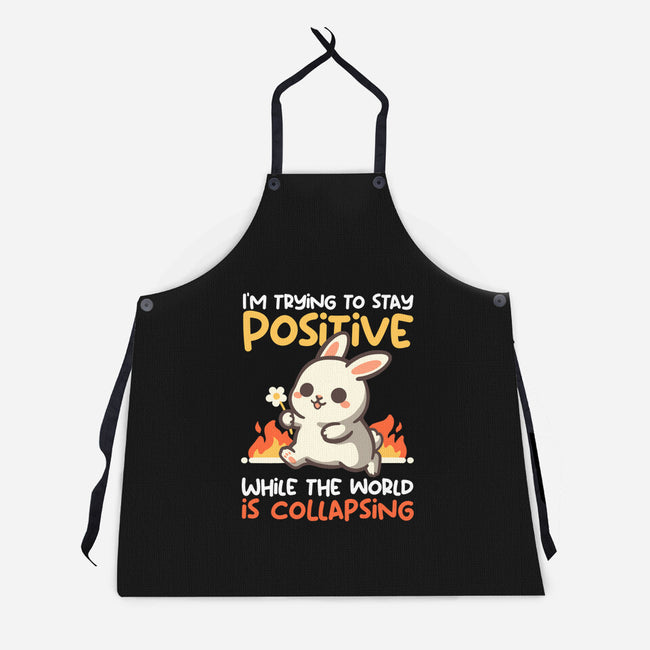 Trying To Stay Positive-Unisex-Kitchen-Apron-NemiMakeit