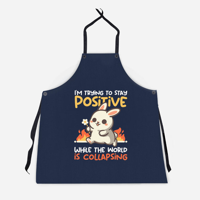 Trying To Stay Positive-Unisex-Kitchen-Apron-NemiMakeit