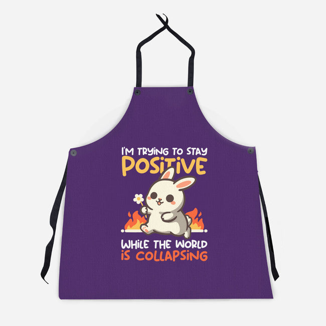 Trying To Stay Positive-Unisex-Kitchen-Apron-NemiMakeit