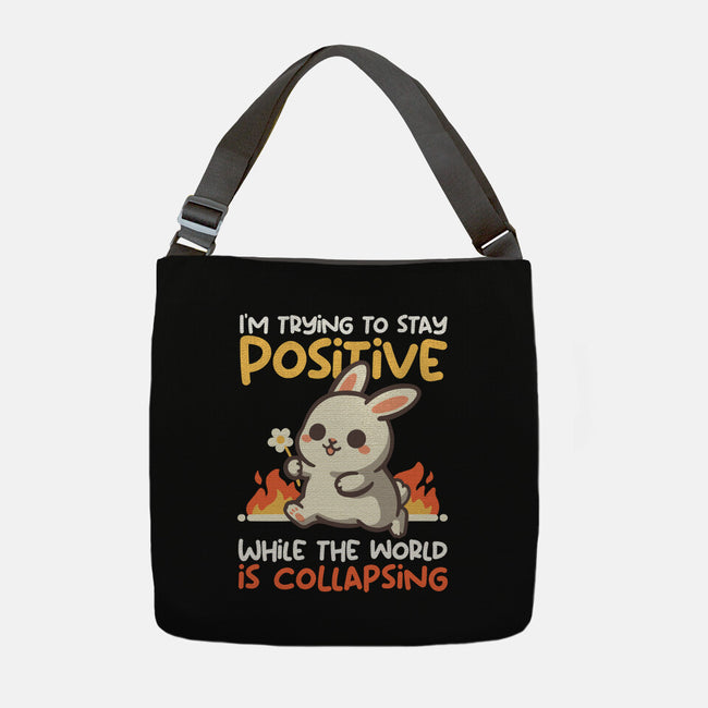 Trying To Stay Positive-None-Adjustable Tote-Bag-NemiMakeit