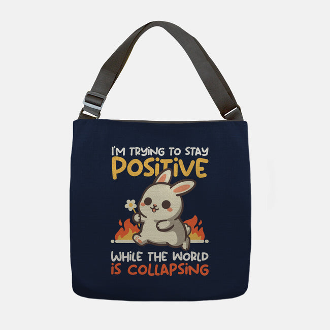 Trying To Stay Positive-None-Adjustable Tote-Bag-NemiMakeit