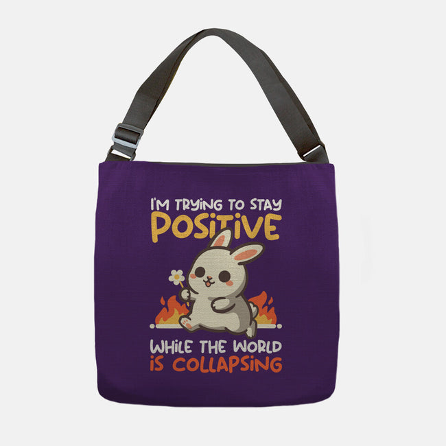 Trying To Stay Positive-None-Adjustable Tote-Bag-NemiMakeit