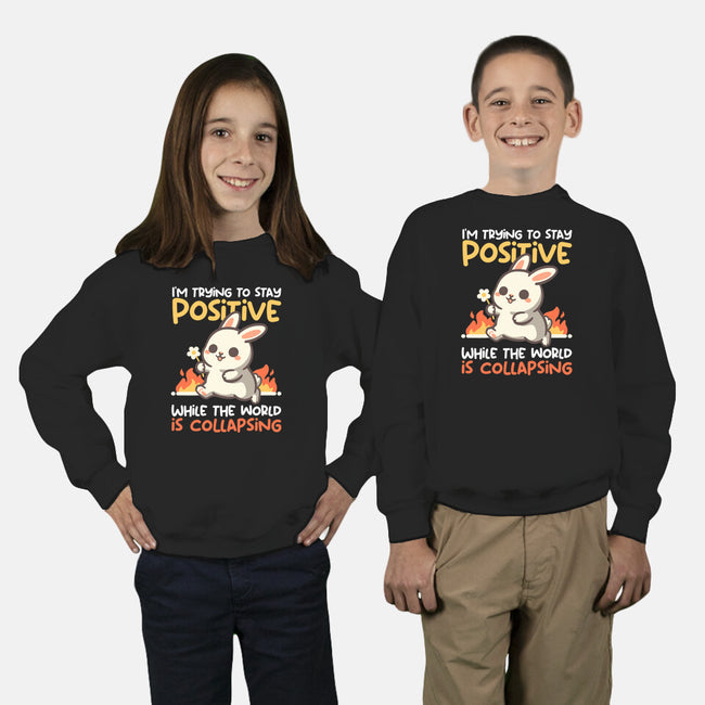 Trying To Stay Positive-Youth-Crew Neck-Sweatshirt-NemiMakeit
