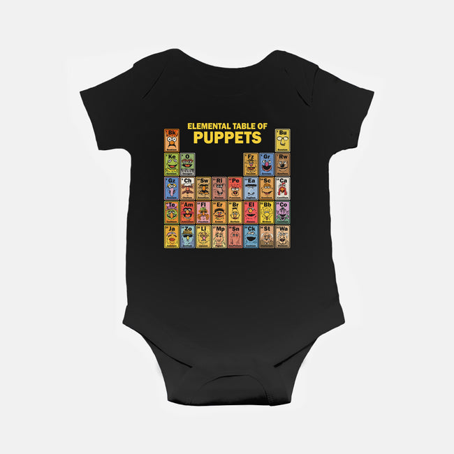 Elemental Table Of Puppets-Baby-Basic-Onesie-kg07