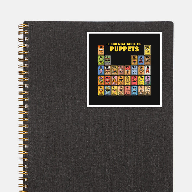 Elemental Table Of Puppets-None-Glossy-Sticker-kg07