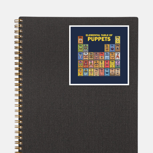 Elemental Table Of Puppets-None-Glossy-Sticker-kg07