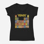 Elemental Table Of Puppets-Womens-V-Neck-Tee-kg07