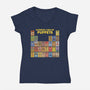 Elemental Table Of Puppets-Womens-V-Neck-Tee-kg07