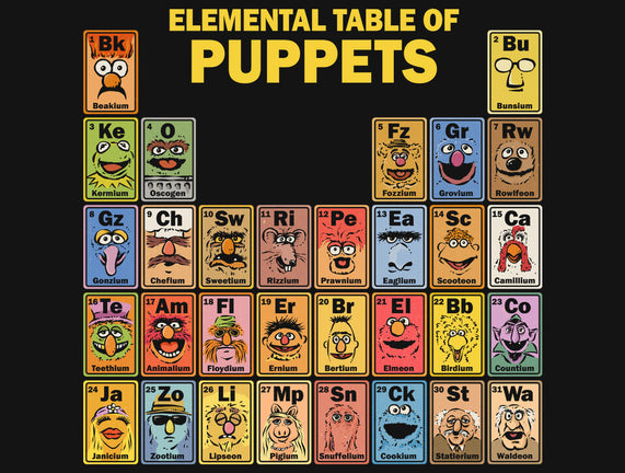 Elemental Table Of Puppets