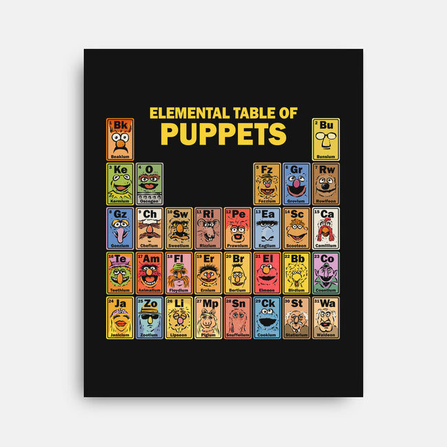 Elemental Table Of Puppets-None-Stretched-Canvas-kg07