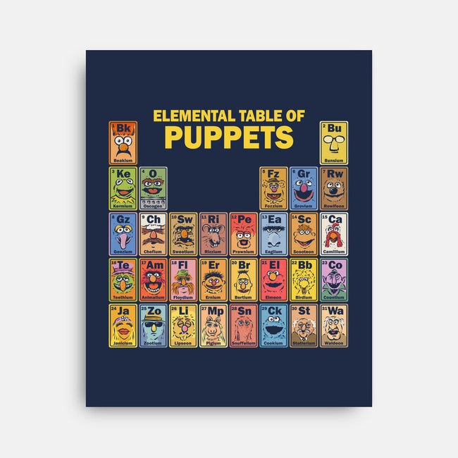 Elemental Table Of Puppets-None-Stretched-Canvas-kg07