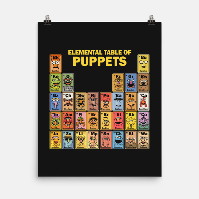 Elemental Table Of Puppets-None-Matte-Poster-kg07