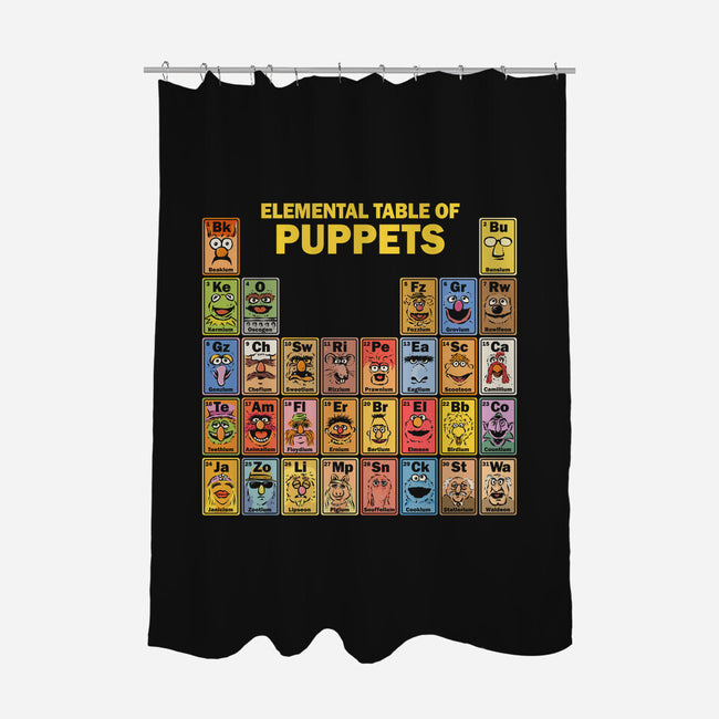 Elemental Table Of Puppets-None-Polyester-Shower Curtain-kg07