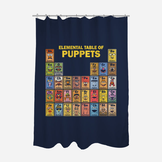 Elemental Table Of Puppets-None-Polyester-Shower Curtain-kg07