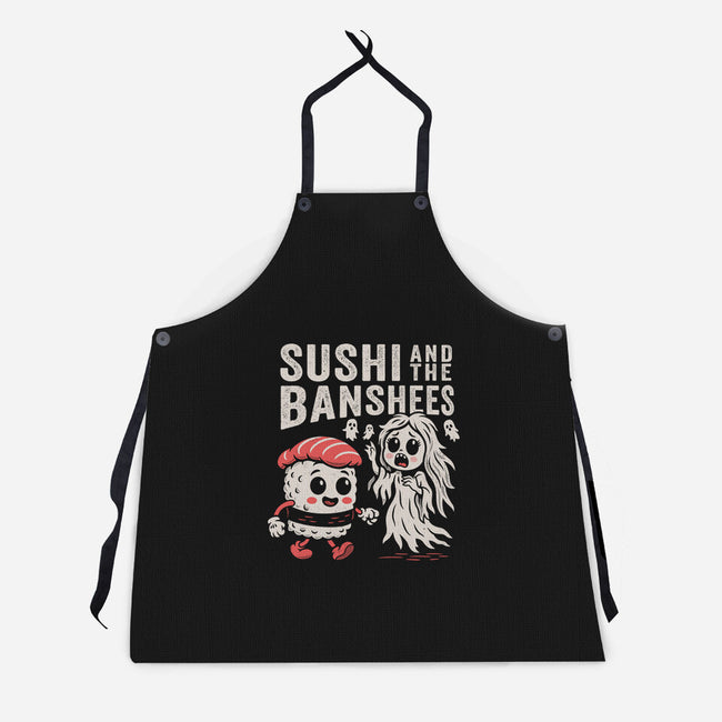 Sushi And The Banshees-Unisex-Kitchen-Apron-Nemons