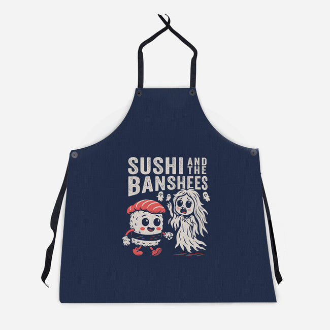 Sushi And The Banshees-Unisex-Kitchen-Apron-Nemons