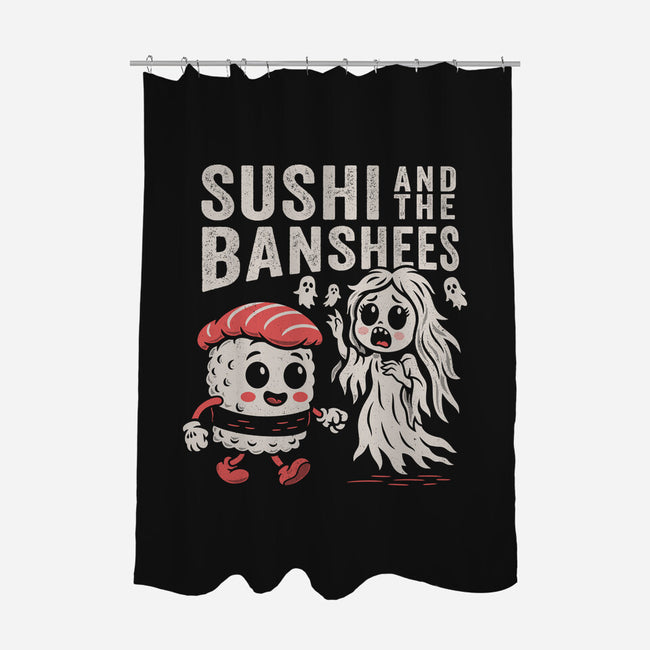 Sushi And The Banshees-None-Polyester-Shower Curtain-Nemons