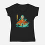 Rise Of The Avatar-Womens-V-Neck-Tee-grevalra