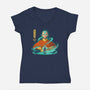 Rise Of The Avatar-Womens-V-Neck-Tee-grevalra