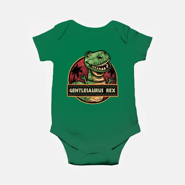 Gentlesaurus Rex-Baby-Basic-Onesie-glitchygorilla
