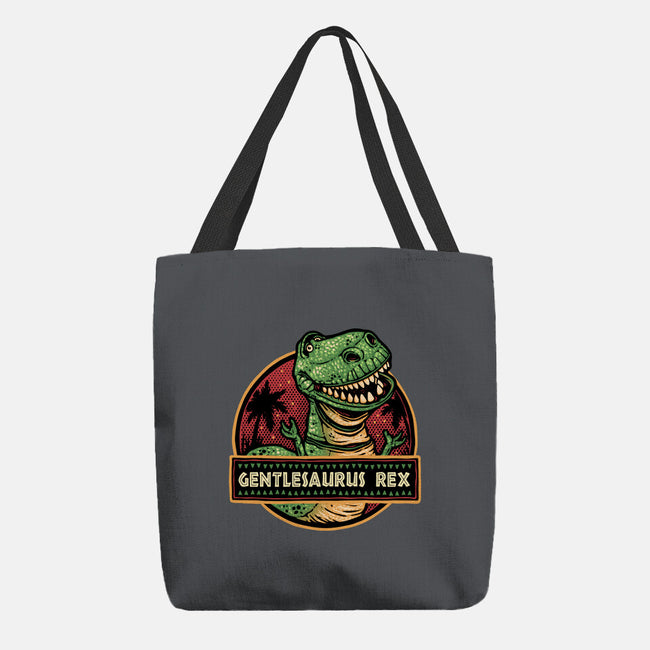 Gentlesaurus Rex-None-Basic Tote-Bag-glitchygorilla