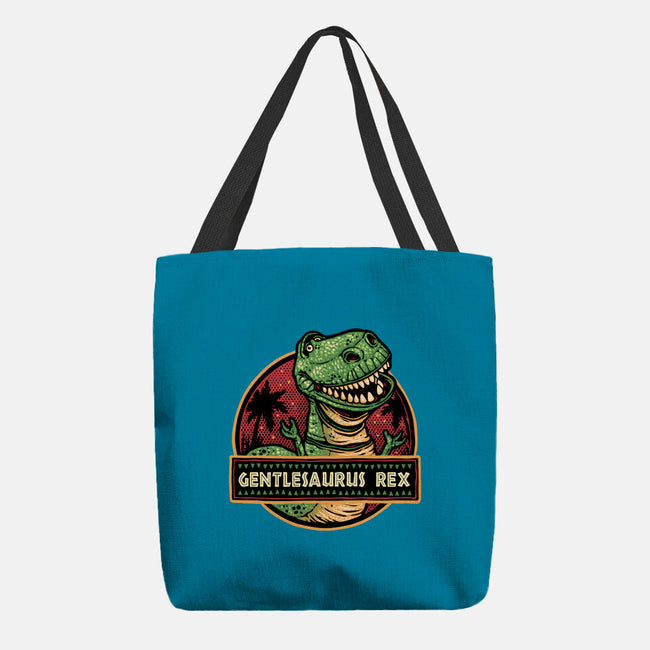 Gentlesaurus Rex-None-Basic Tote-Bag-glitchygorilla