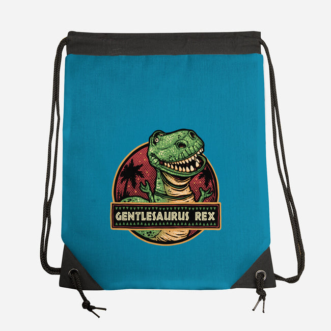 Gentlesaurus Rex-None-Drawstring-Bag-glitchygorilla