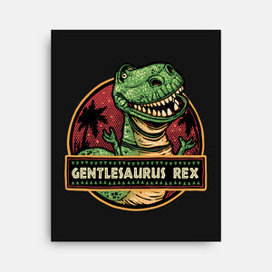 Gentlesaurus Rex-None-Stretched-Canvas-glitchygorilla