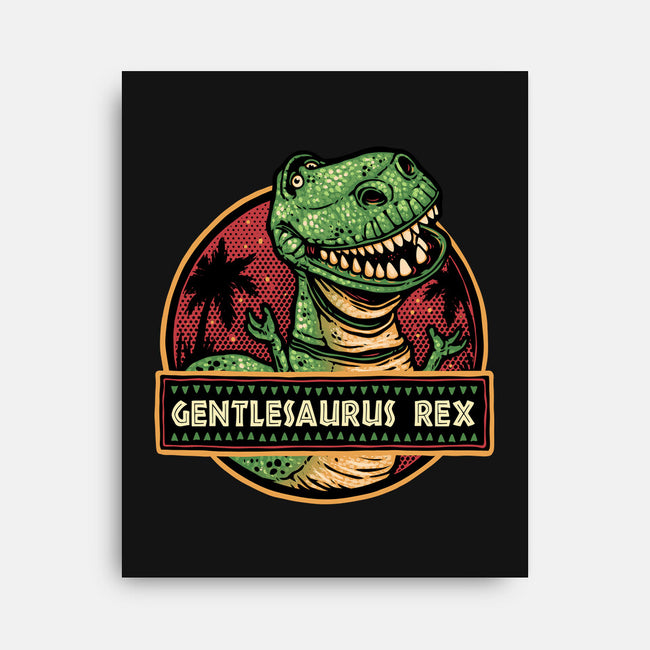 Gentlesaurus Rex-None-Stretched-Canvas-glitchygorilla