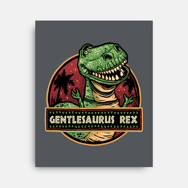 Gentlesaurus Rex-None-Stretched-Canvas-glitchygorilla