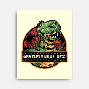Gentlesaurus Rex-None-Stretched-Canvas-glitchygorilla