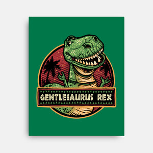 Gentlesaurus Rex-None-Stretched-Canvas-glitchygorilla