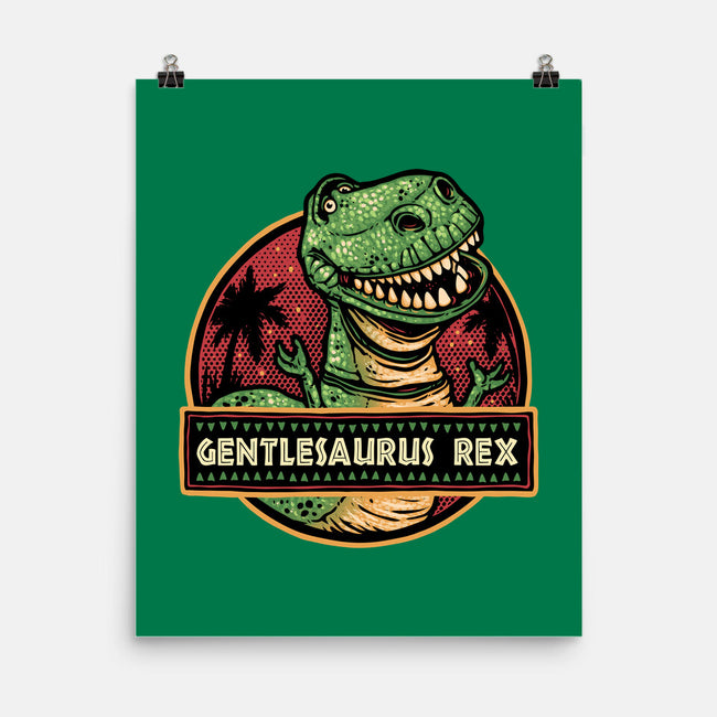 Gentlesaurus Rex-None-Matte-Poster-glitchygorilla